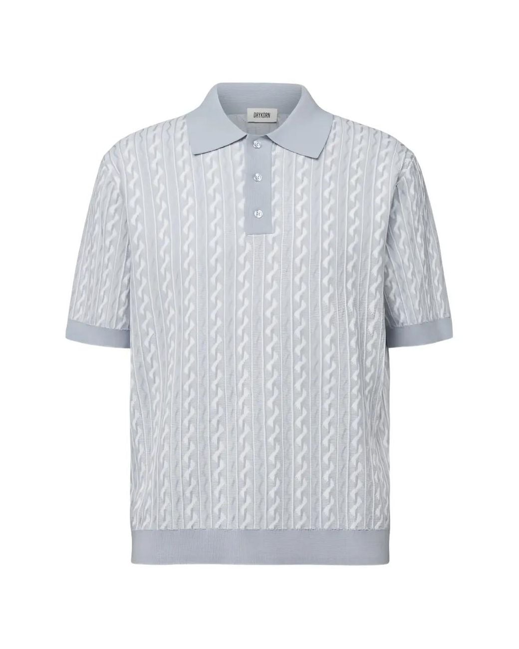 Drykorn Gray Polo Tamian En Maille Torsadée for men
