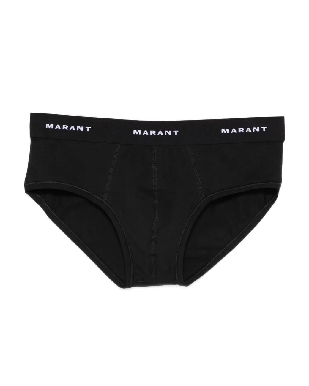Isabel Marant Black Benji Logo-Waistband Briefs for men