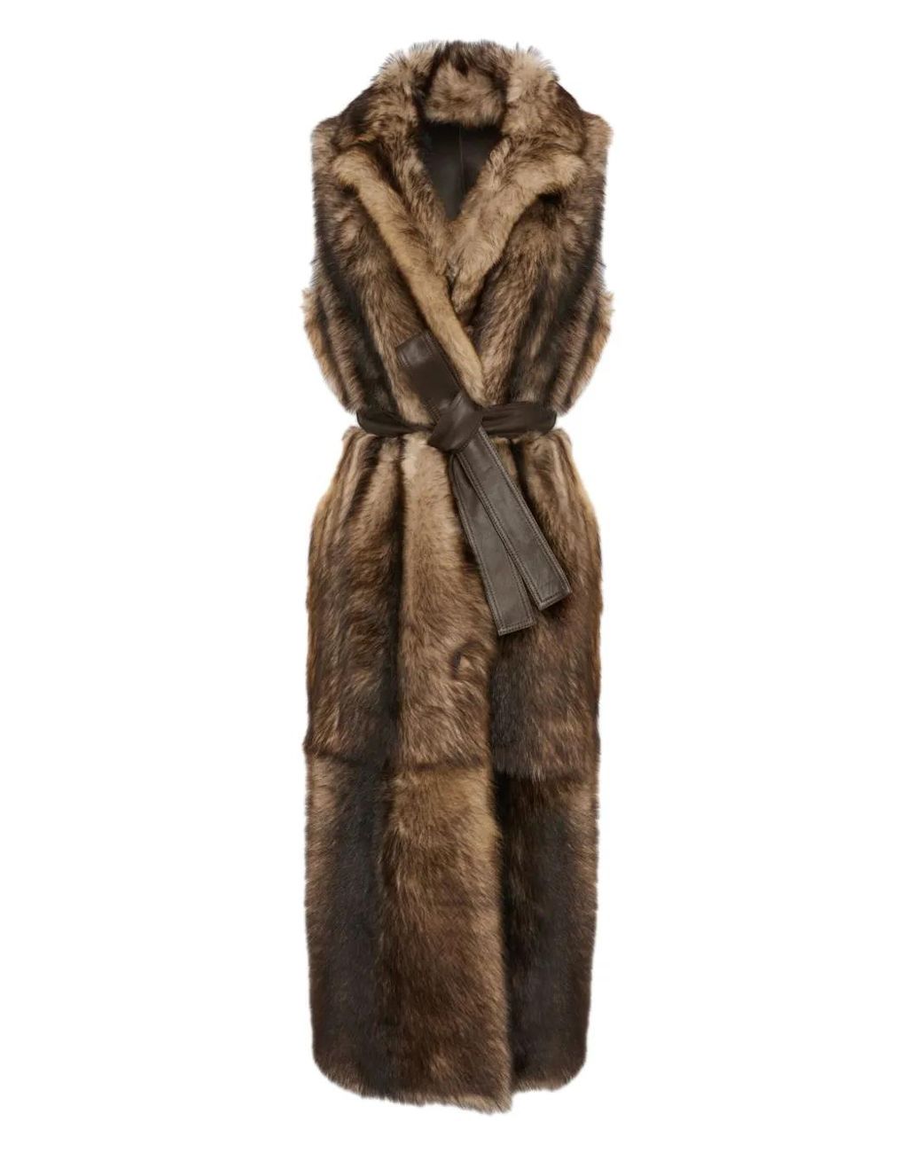 Yves Salomon Natural Toscana Shearling Coat