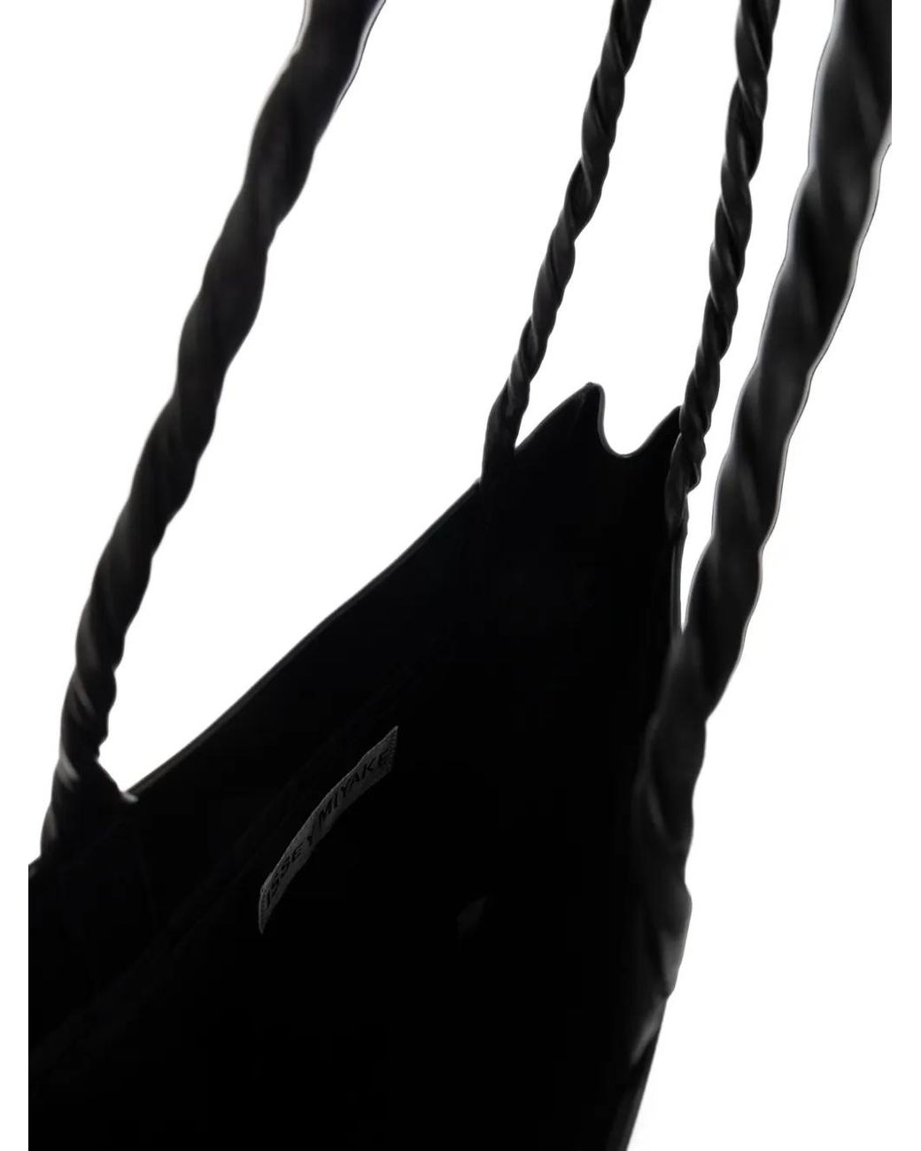 Issey Miyake Natural Paper Logo-Debossed Leather Tote Bag