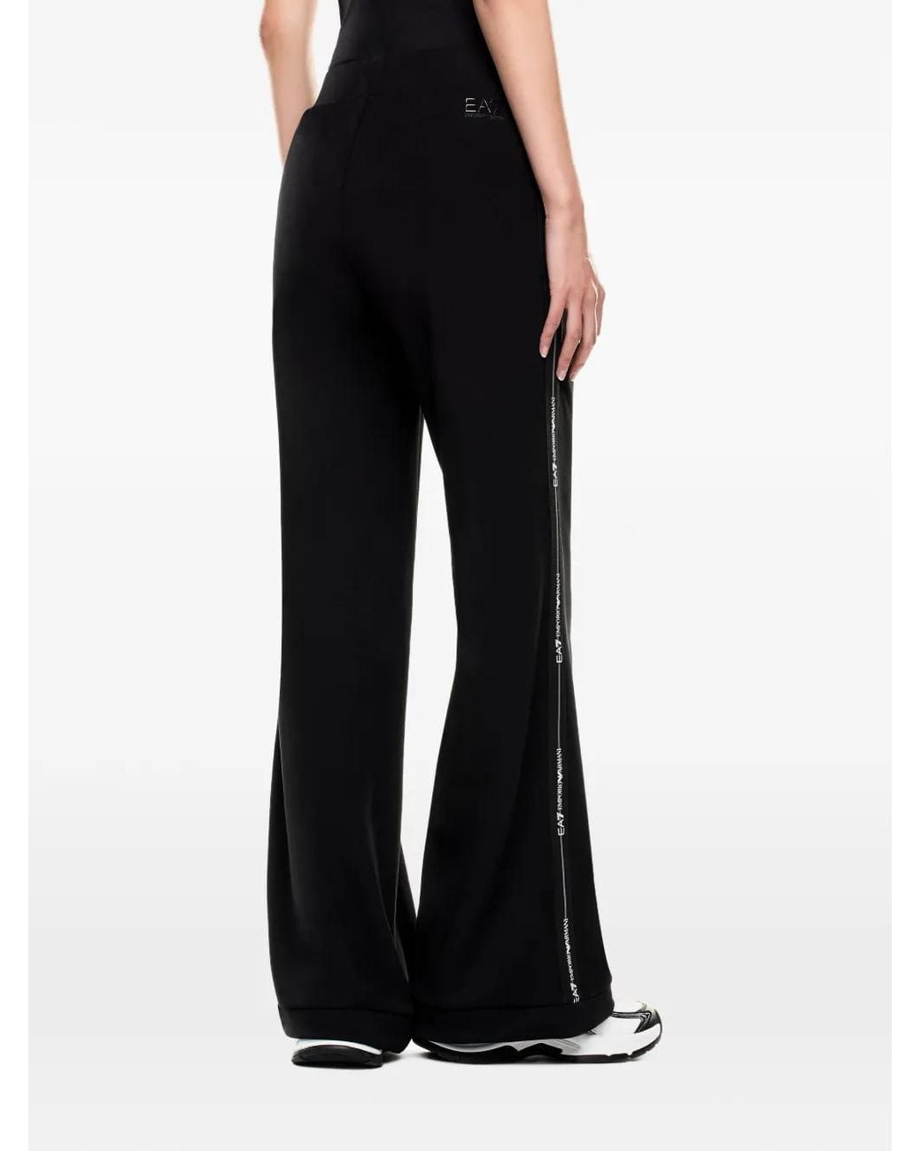 EA7 Black Logo Series Stretch Cotton-Blend Trousers