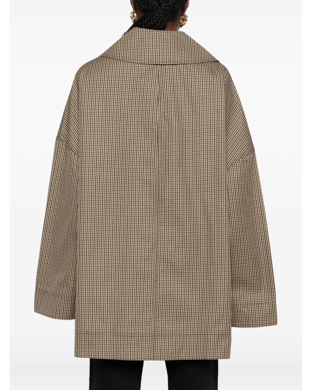 Totême Brown Doppelreihiger Blazer Mit Karomuster
