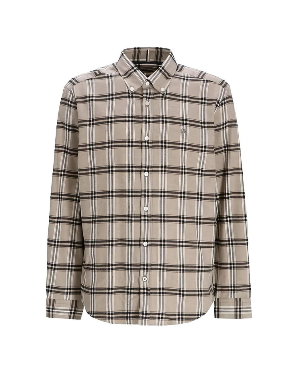 Boss Gray Check Shirt for men