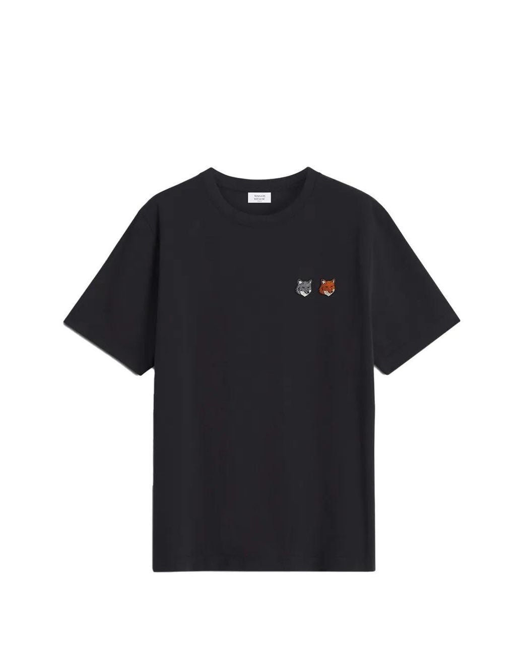 Maison Kitsuné Blue Double Fox Head T-Shirt for men