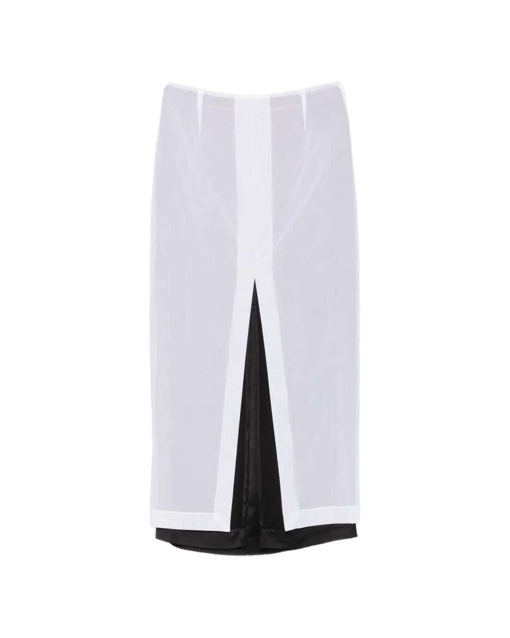 The Row White Ismara Layered Maxi Skirt