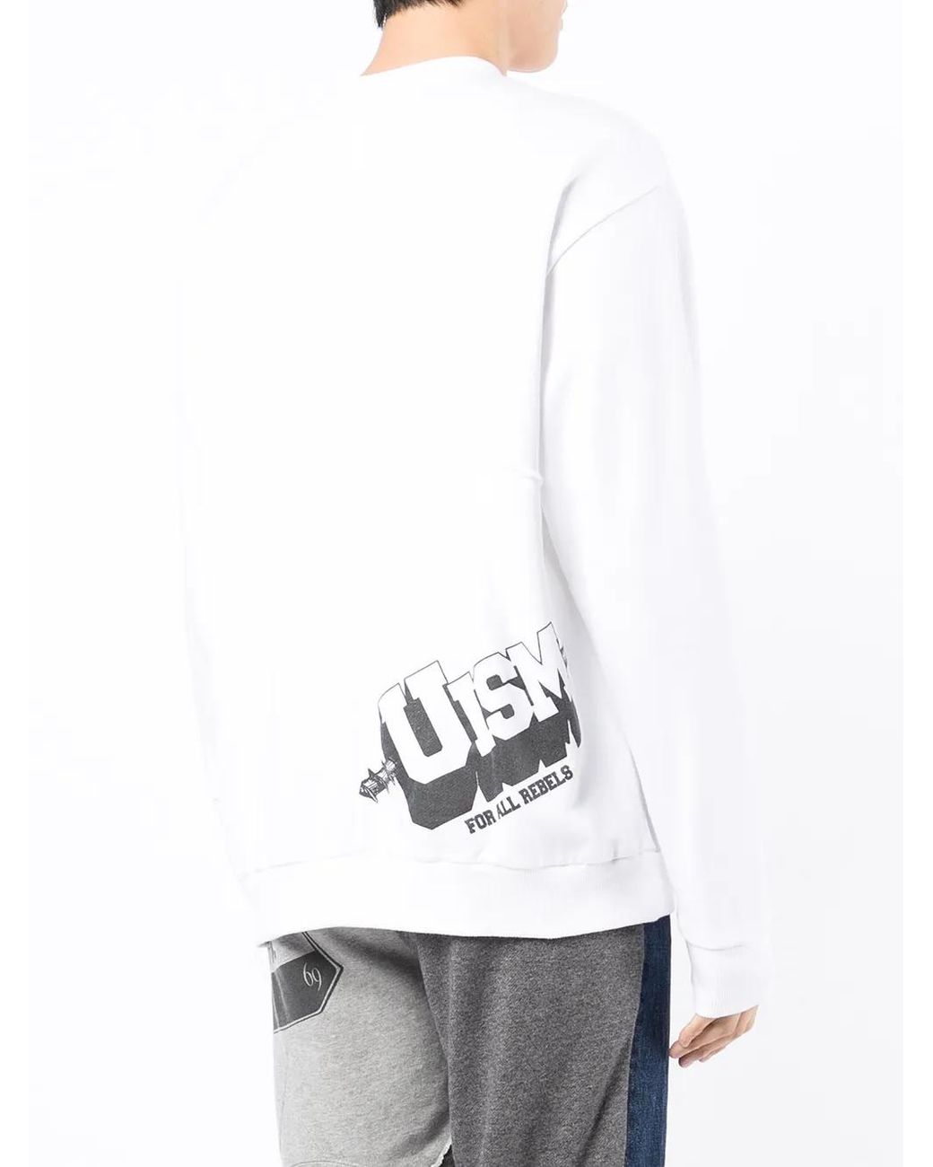 Undercoverism White Logo-Print Crew Neck Sweatshirt for men