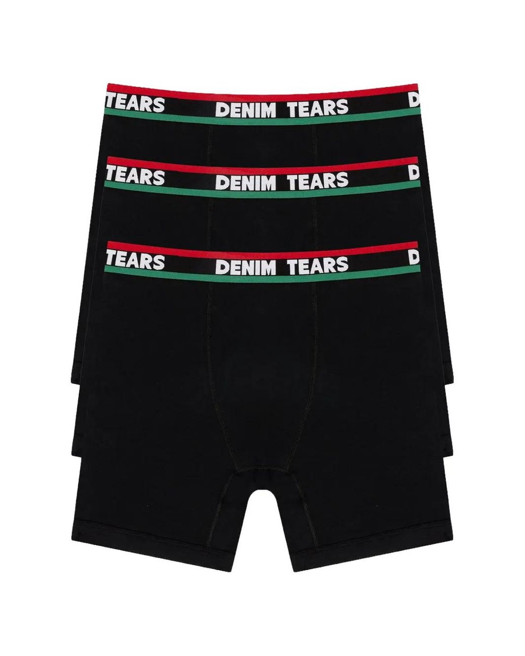 DENIM TEARS Black Logo-Detail Boxers (Set Of Three) for men