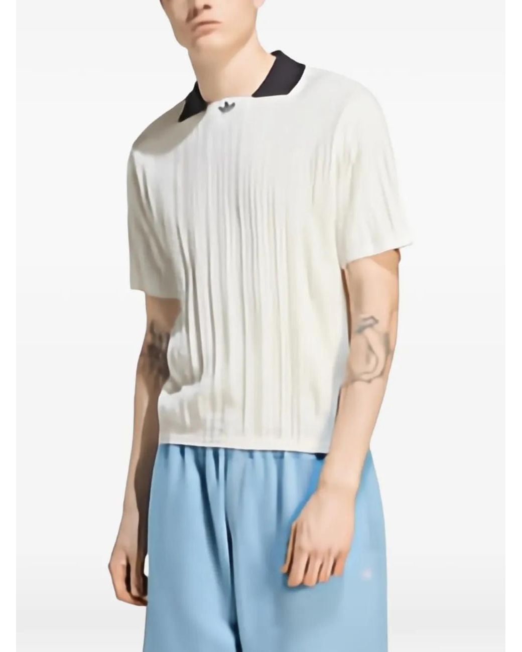 Adidas White Cable Knit Football T-Shirt for men