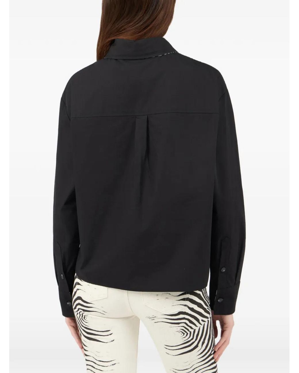 Roberto Cavalli Black Button-Up Shirt