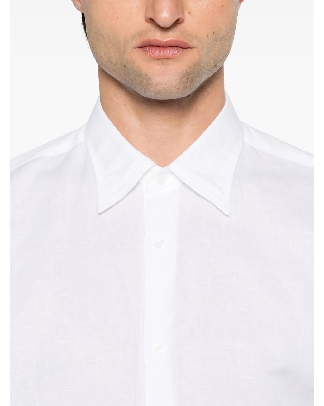 Fursac White Cheesecloth Shirt for men