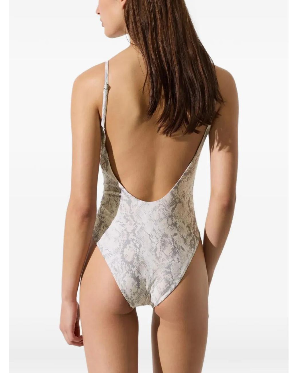 Karl Lagerfeld White Cheeky Swimsuit