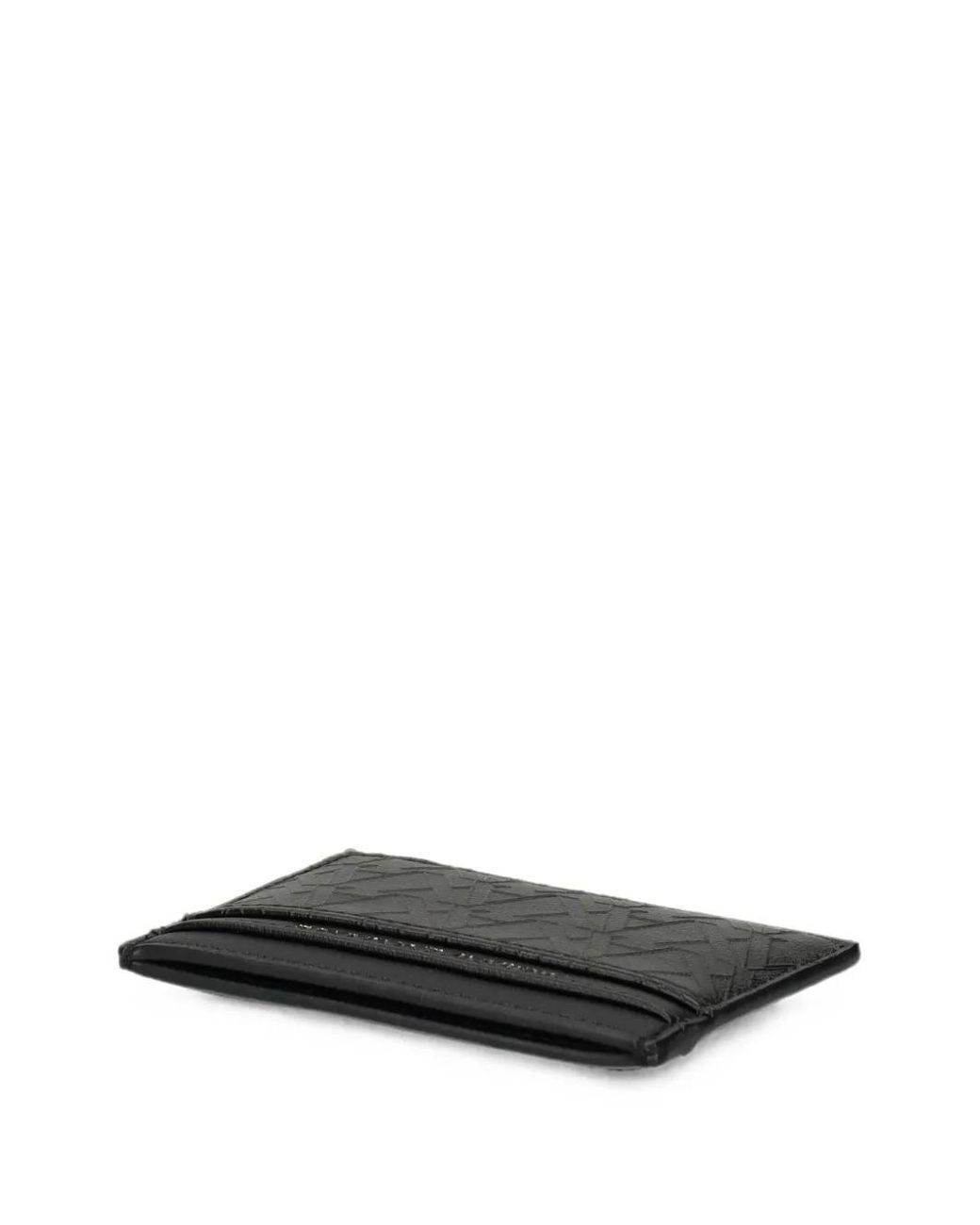 ARMANI EXCHANGE Black Logo-Embossed Card Holder