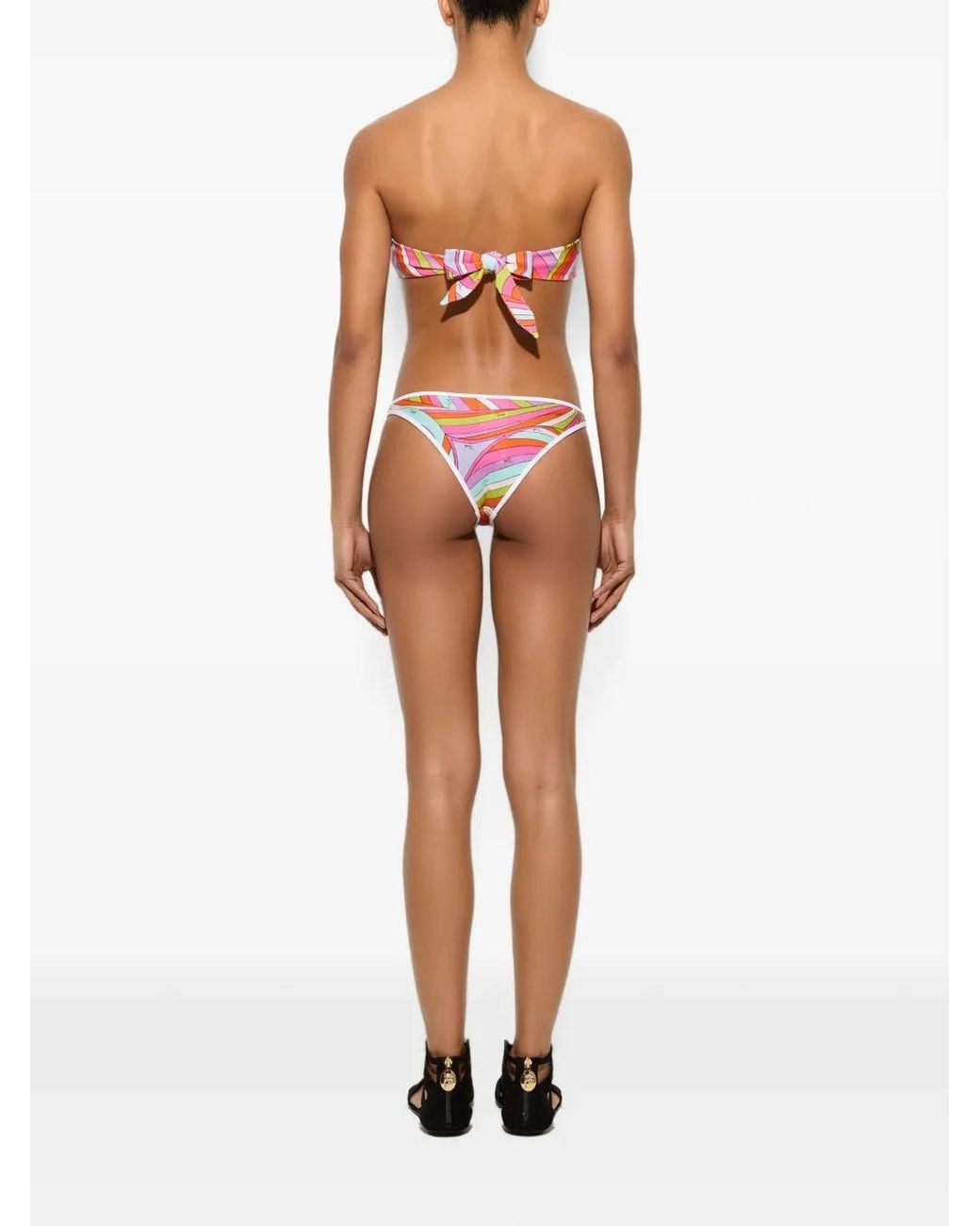 Emilio Pucci White Haut De Bikini À Imprimé Iride