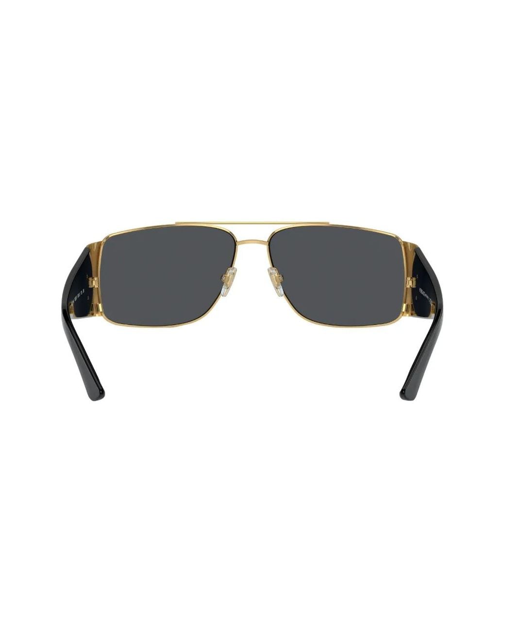 Versace Gray Rectangle-Frame Sunglasses