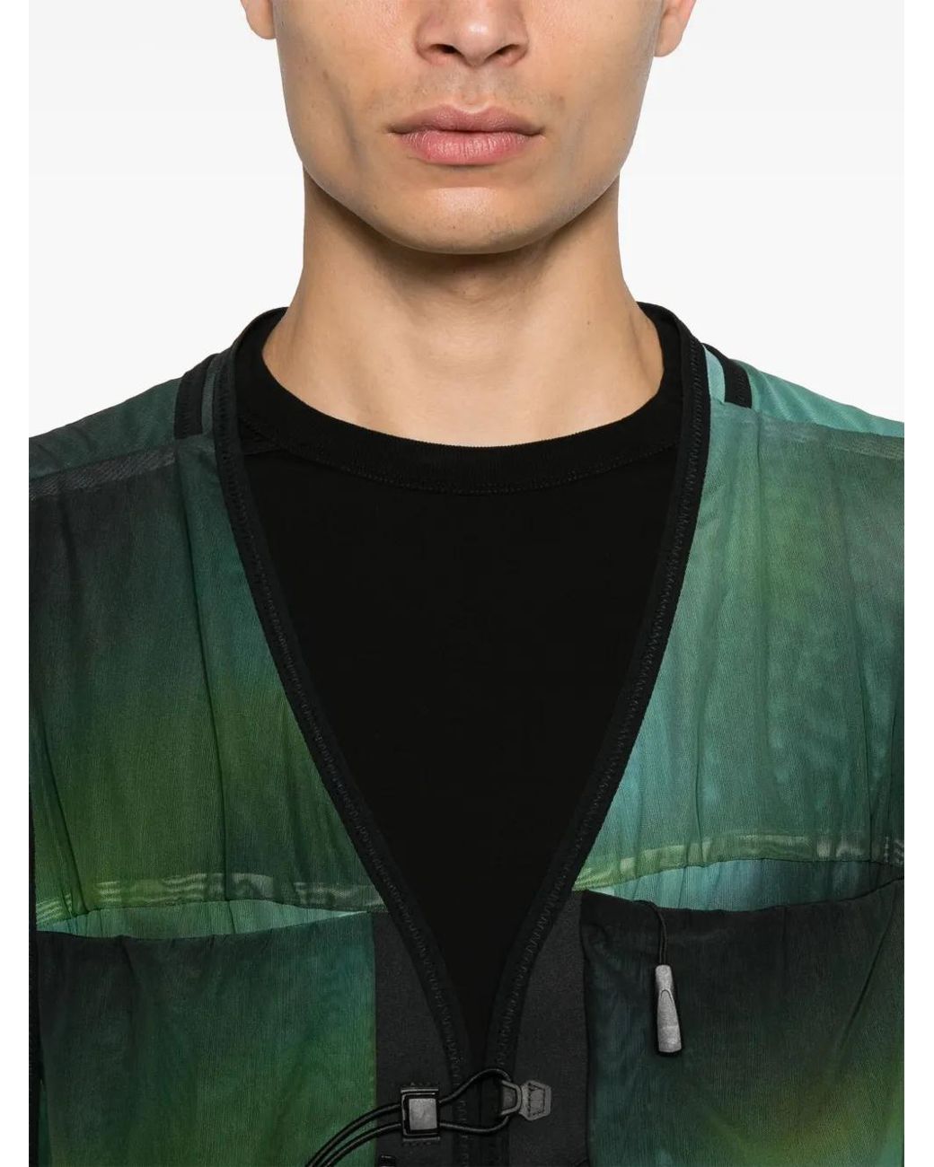 Y-3 Green Aop Mesh Vest for men