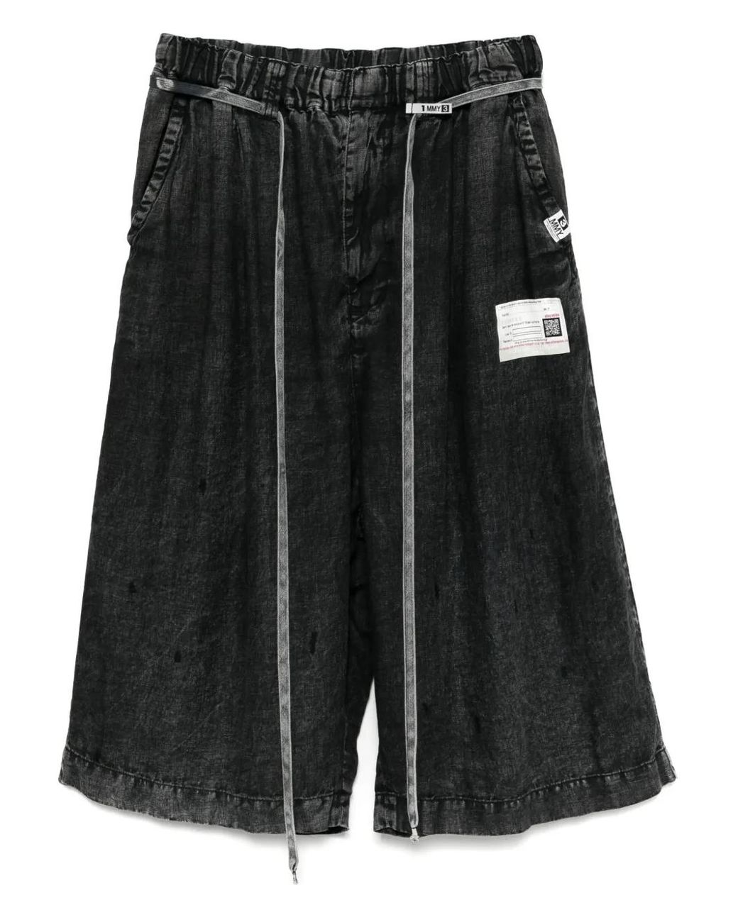 Maison Mihara Yasuhiro Black Drawstring Shorts for men