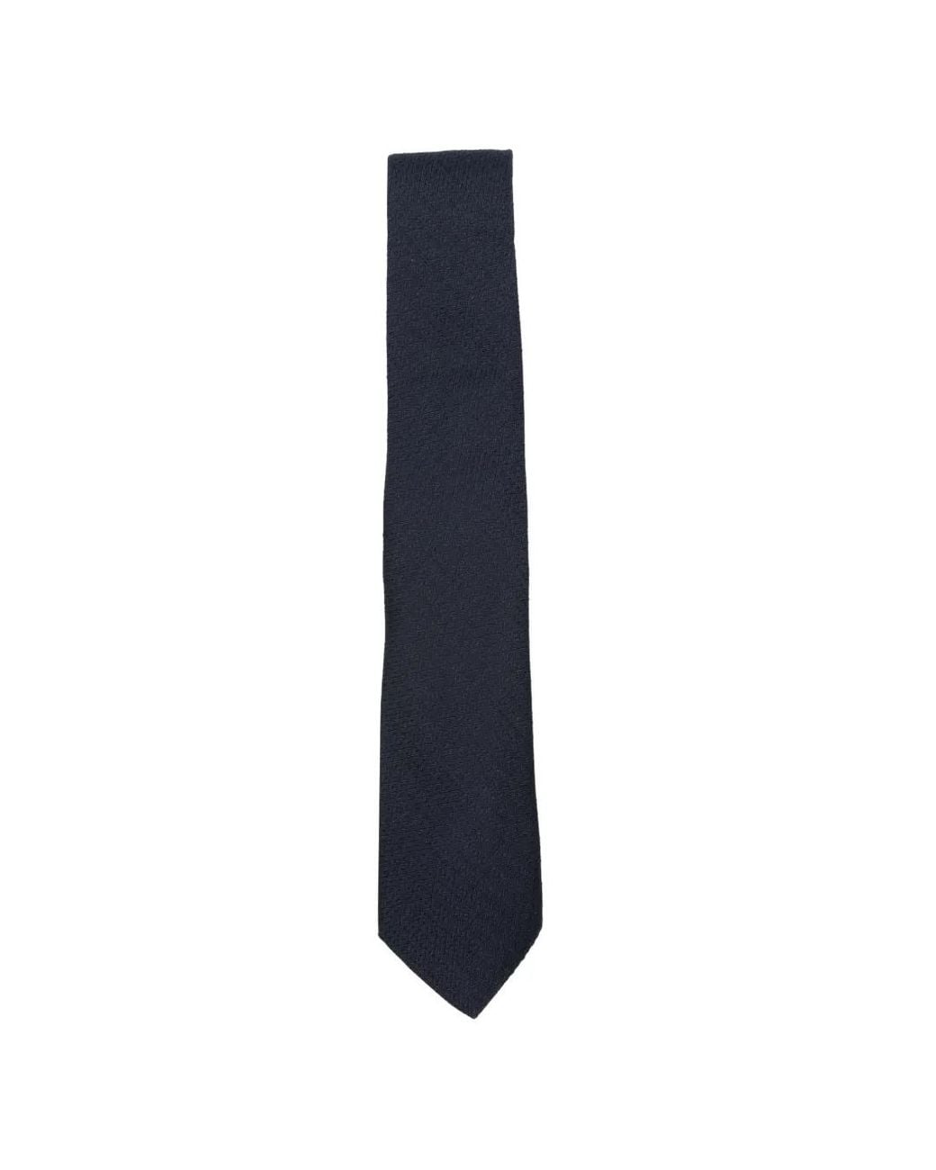 Canali Blue Diamond-Weave Wool Tie for men