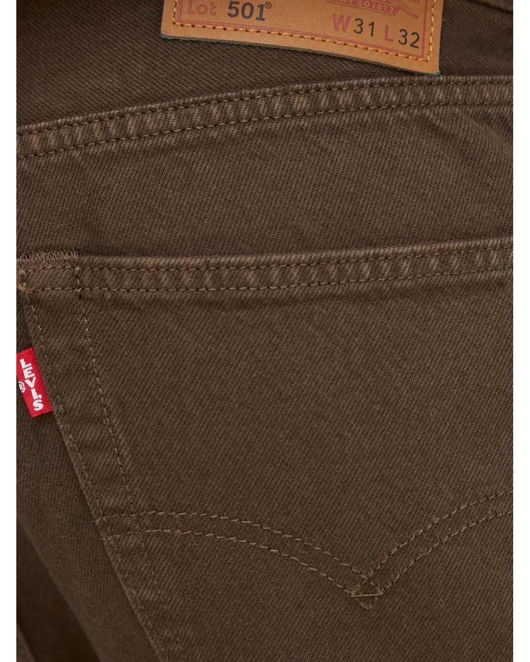 Levi's Brown 501 Jeans for men