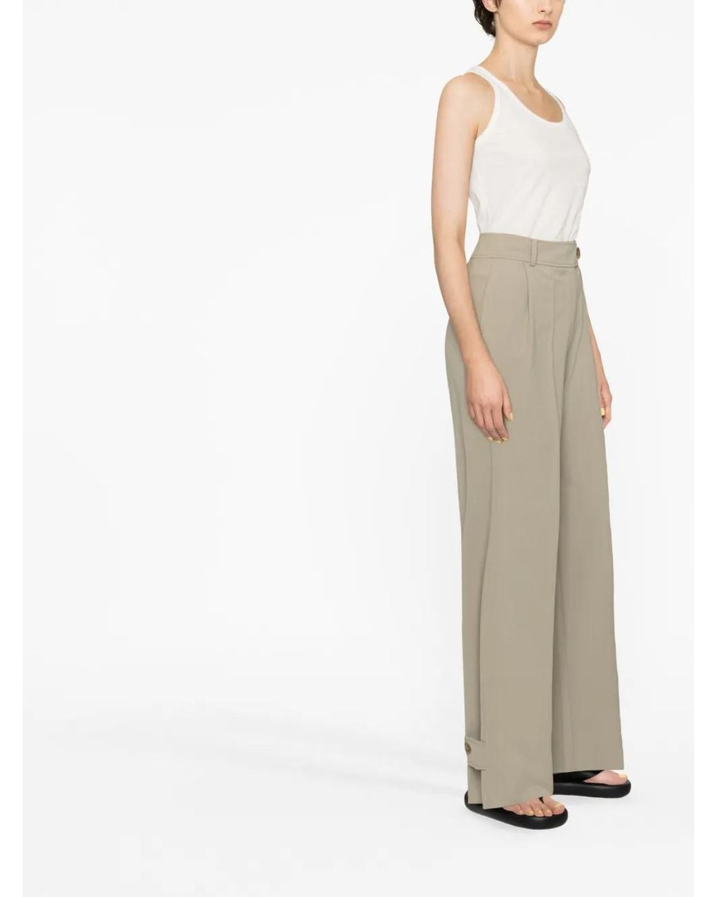 Jil Sander White Sleeveless Cotton Tank Top