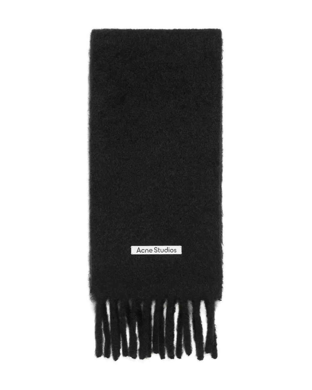Bufanda Con Flecos Acne de color Black