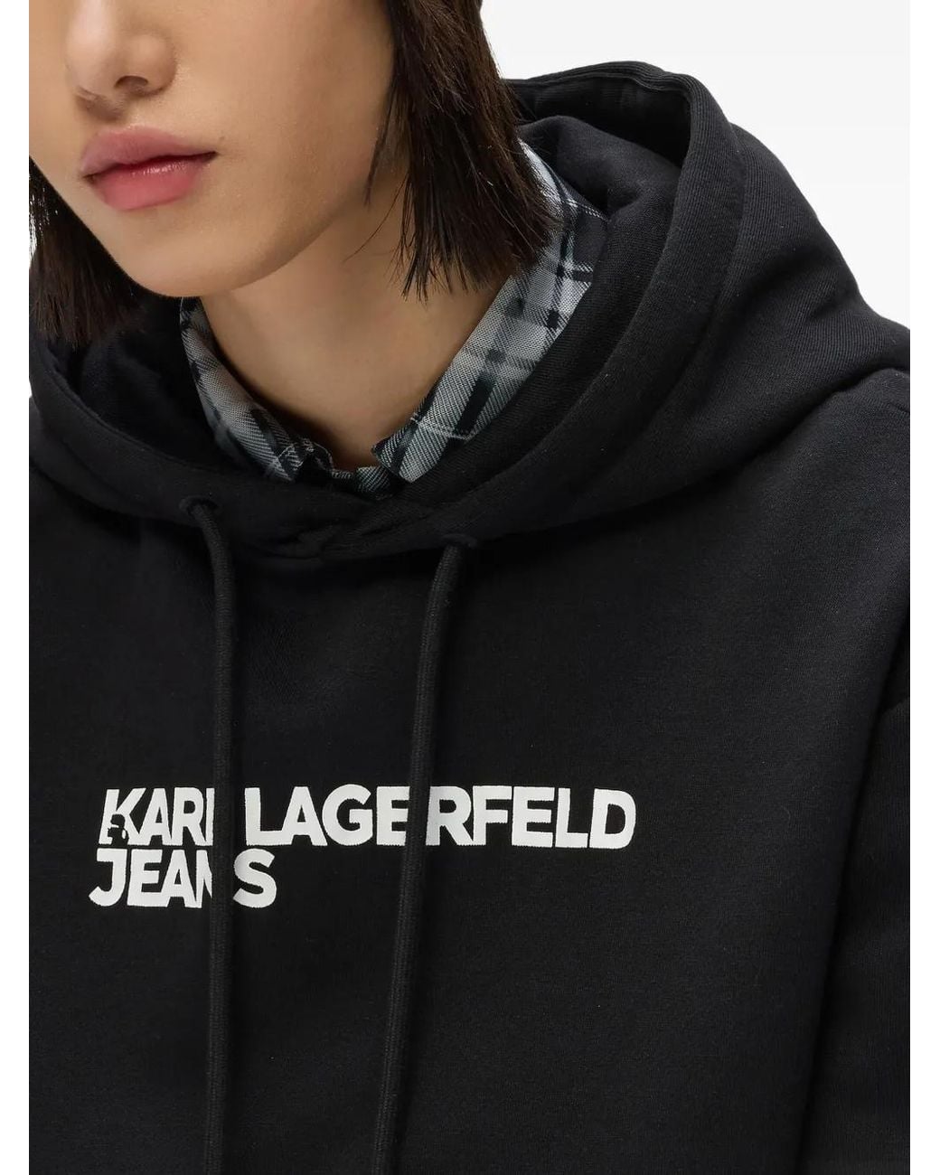 Karl Lagerfeld Gray Beanie Mit Logo-Patch