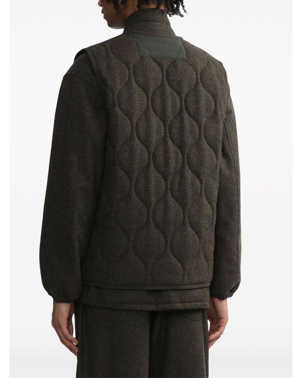 Comme des garcons top quilted jacket green
