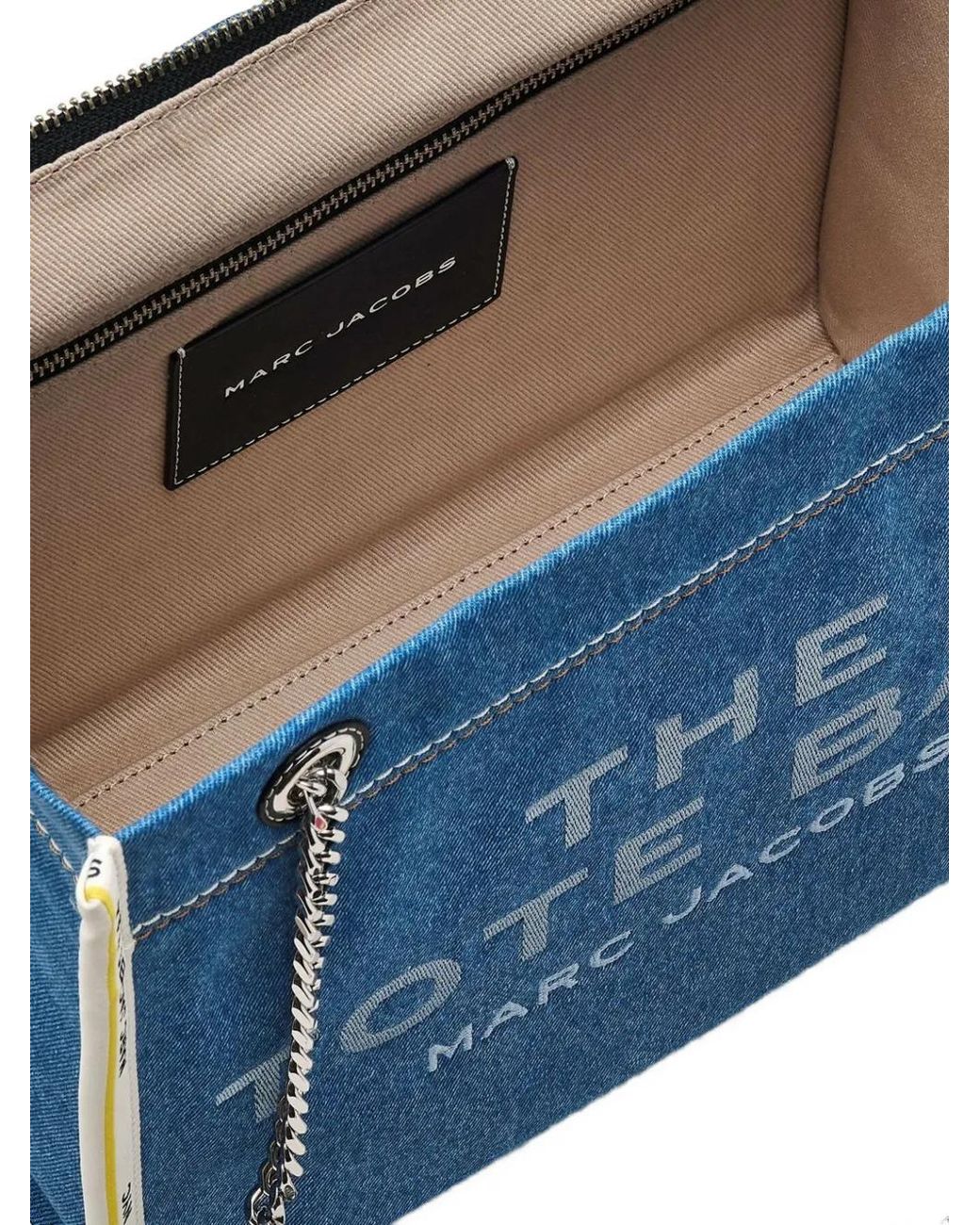Marc Jacobs Blue The Tote Bag Chain-Link Denim Tote Bag