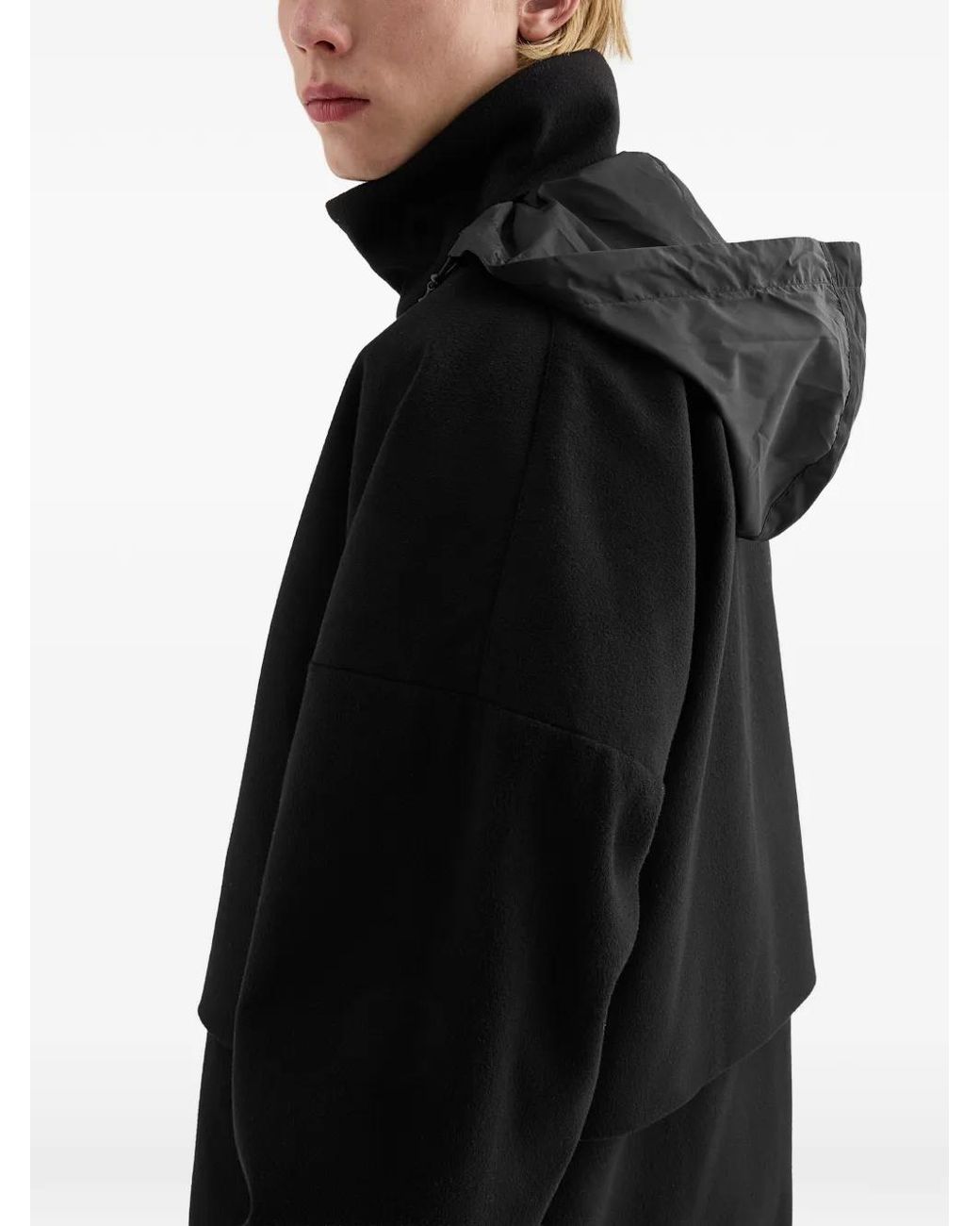 Jil Sander Black Veste En Laine À Capuche for men
