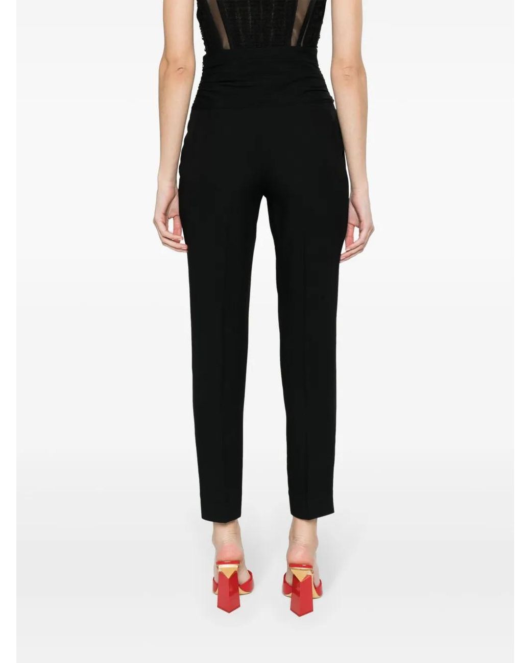 Moschino Black Tailored Crepe Trousers