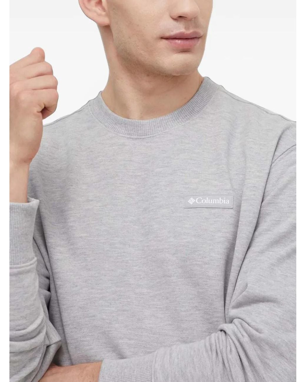 Columbia Gray Marble Canyon Logo-Patch Sweatshirt for men