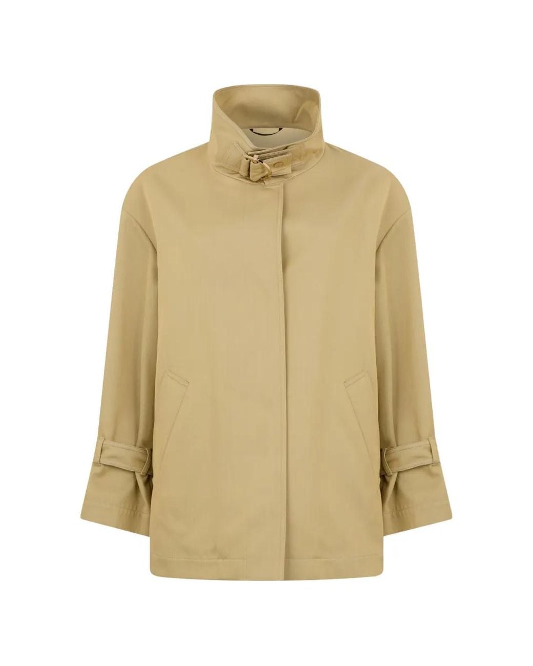 Moorer Natural Funnel-Neck Raincoat