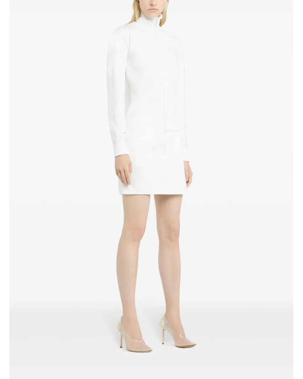 Courreges White Scuba-Jersey Jacket