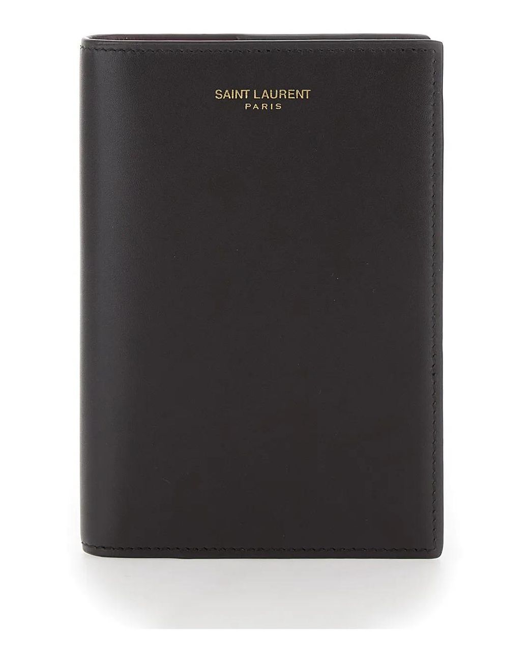 Saint Laurent Black Leather Document Holder Accessory for men