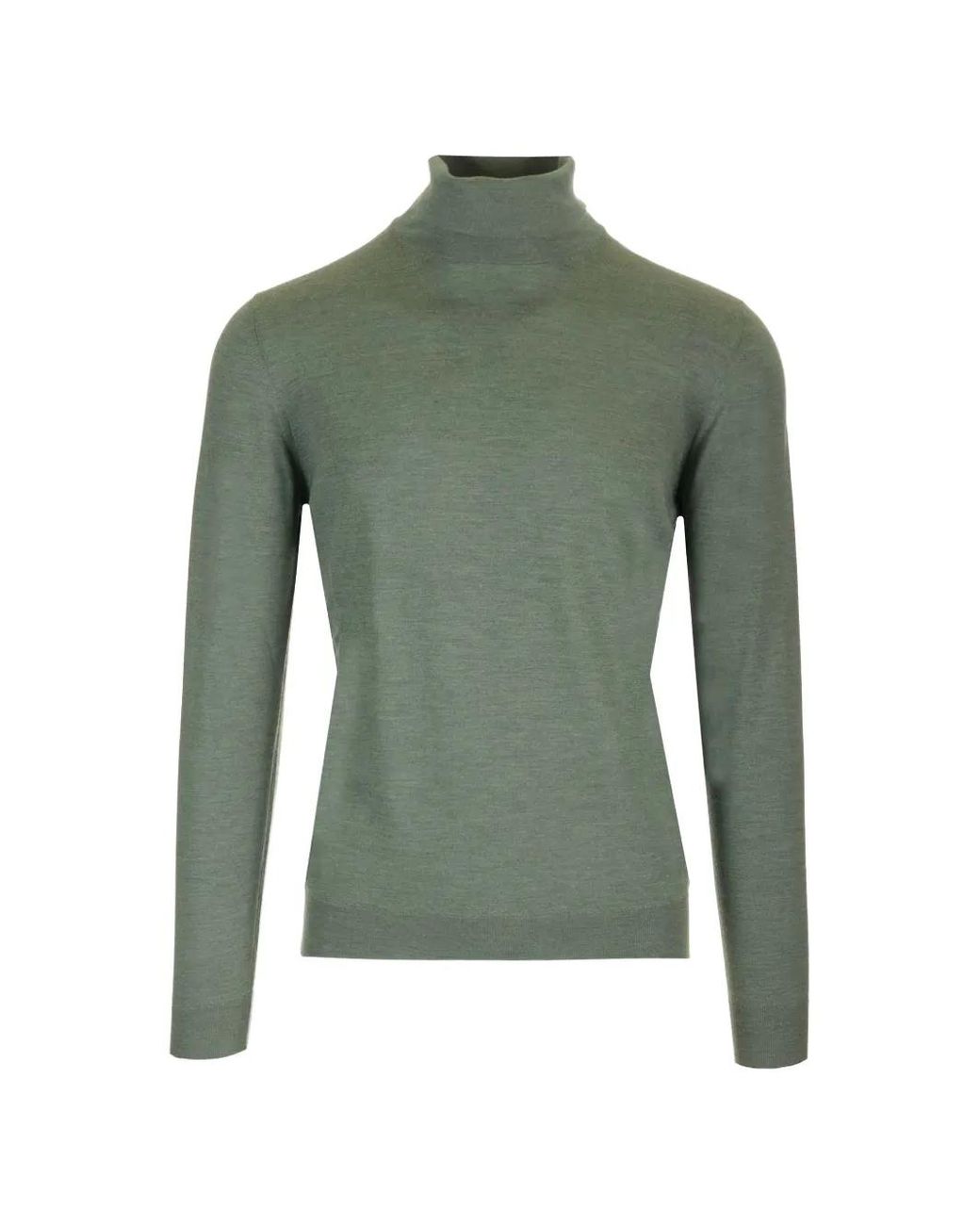Mauro Ottaviani Green Ribbed-Trim Sweater for men