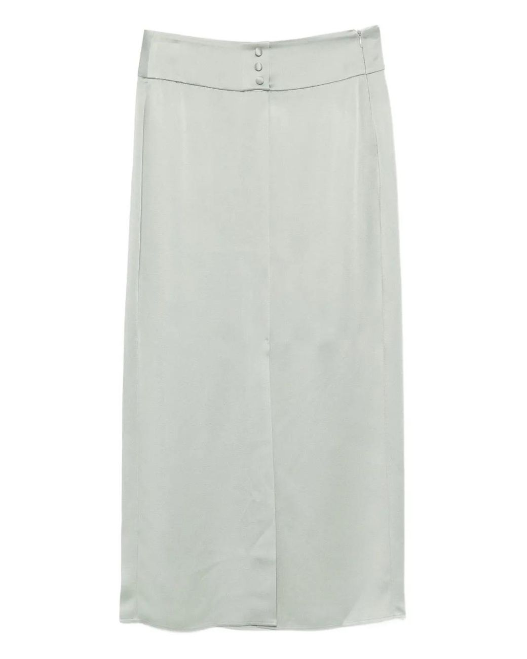 Forte_forte Gray Straight Midi Skirt