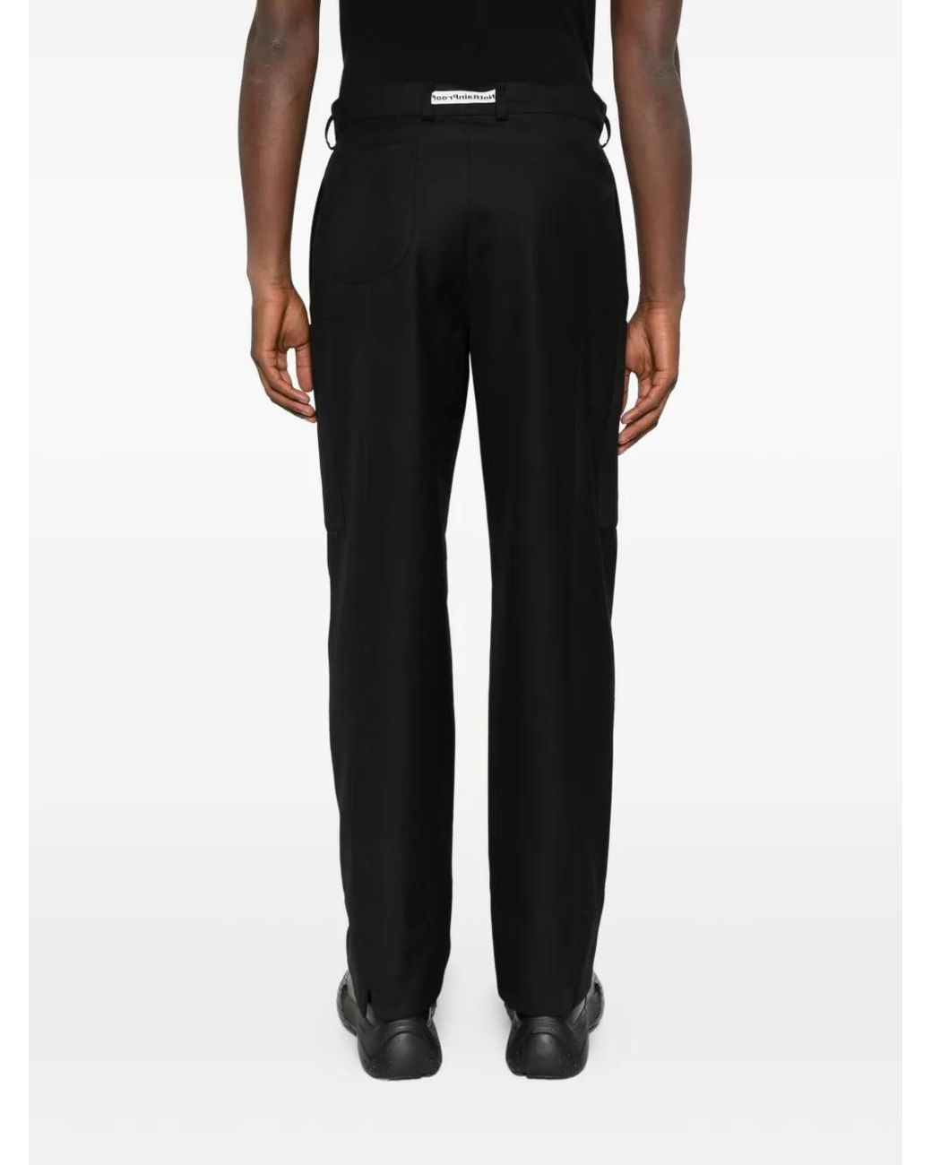 Pantaloni Con Piega di Notrainproof in Black da Uomo