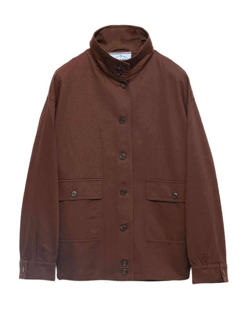 Prada Brown Gabardine Shirt Jacket
