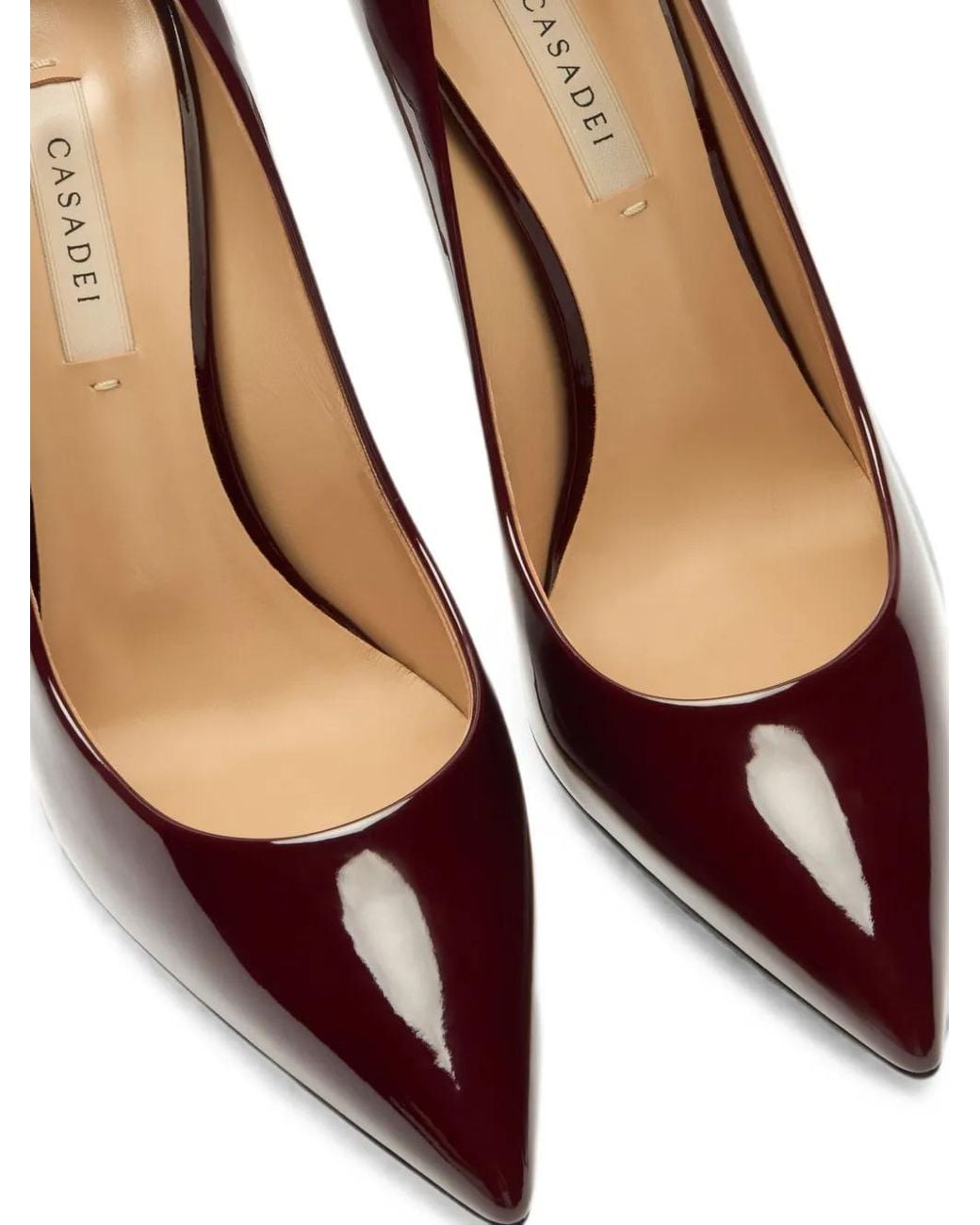 Casadei Purple Julia Patent Leather Pumps
