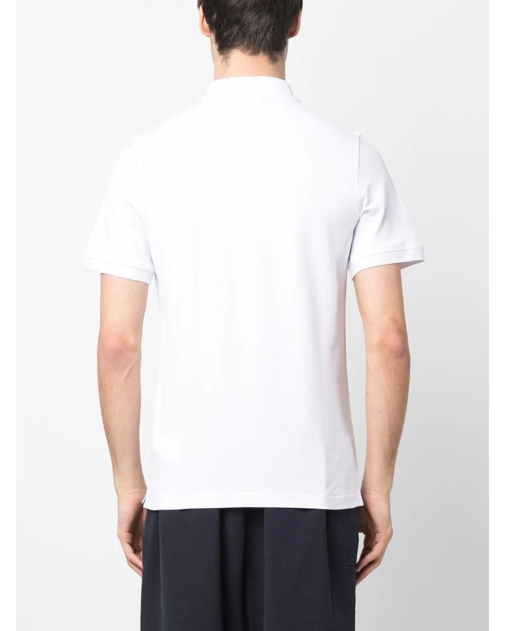 Polo À Patch Logo K-Way pour homme en coloris White