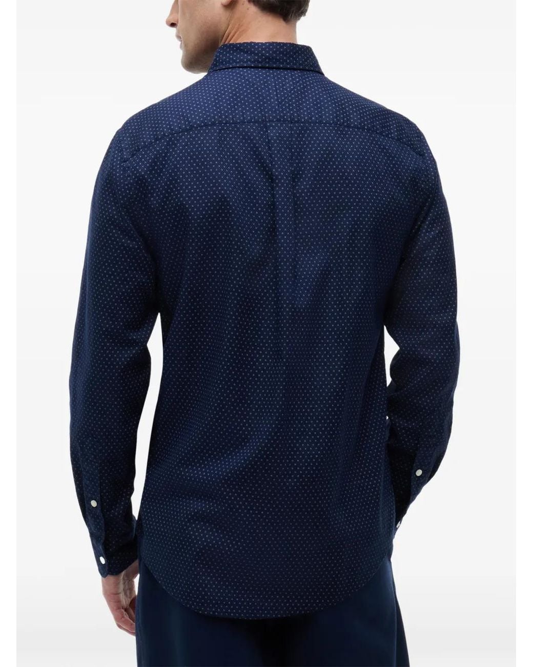 Tommy Hilfiger Blue Micro-Print Button-Down Shirt for men