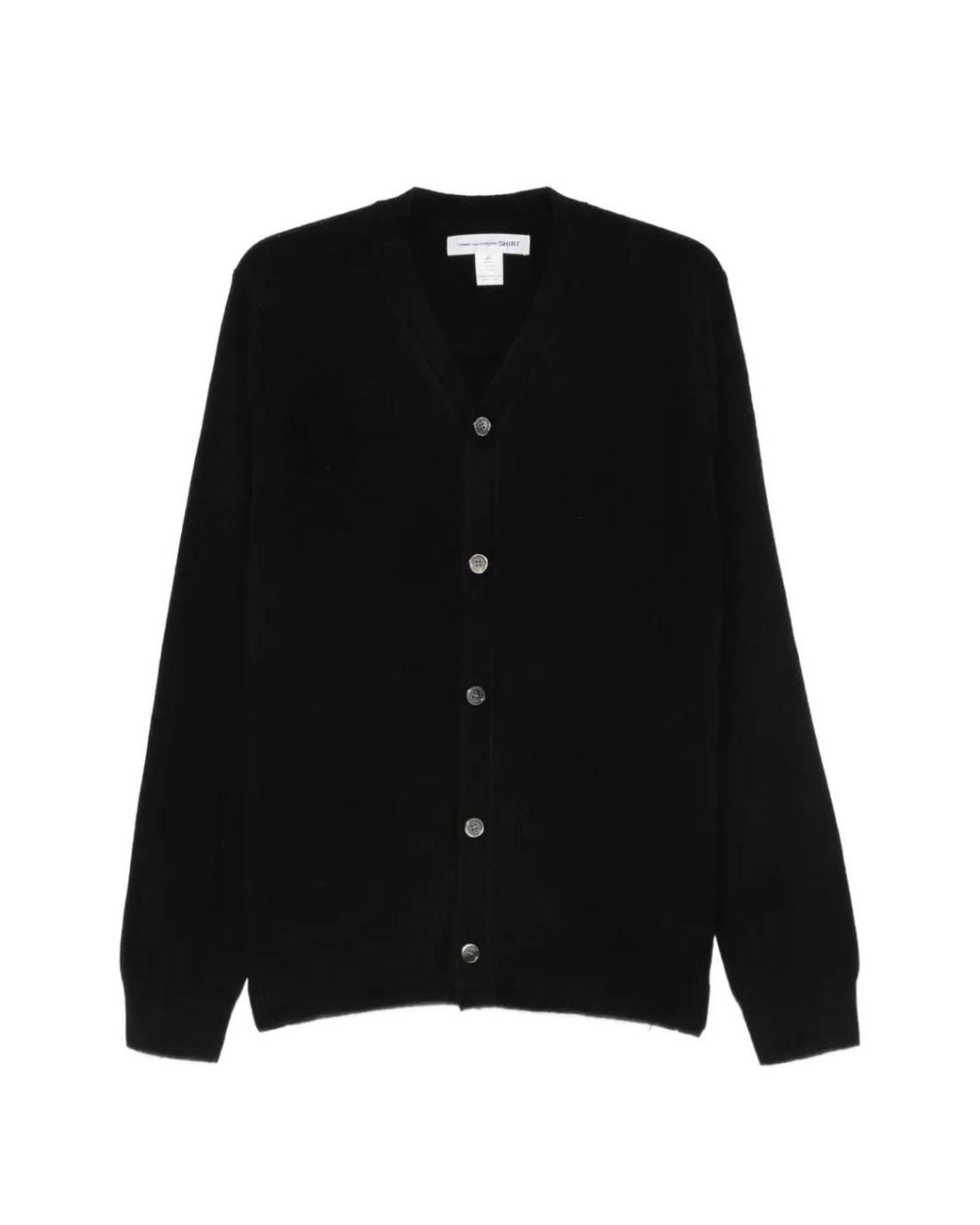 Comme des Garçons Black V-Neck Button-Up Cardigan for men