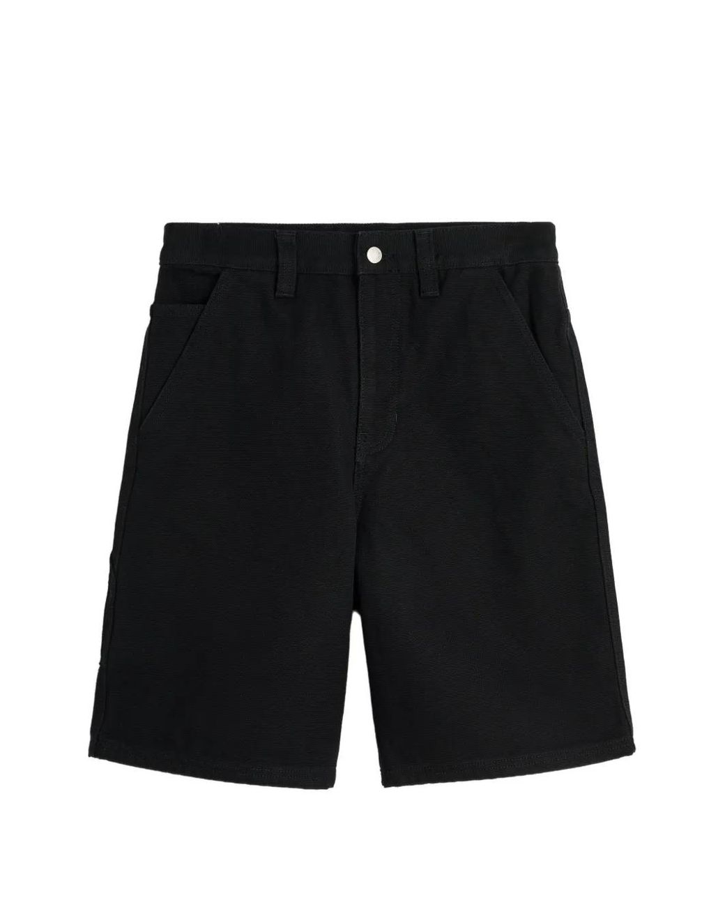 Stussy Black Canvas Work Shorts for men