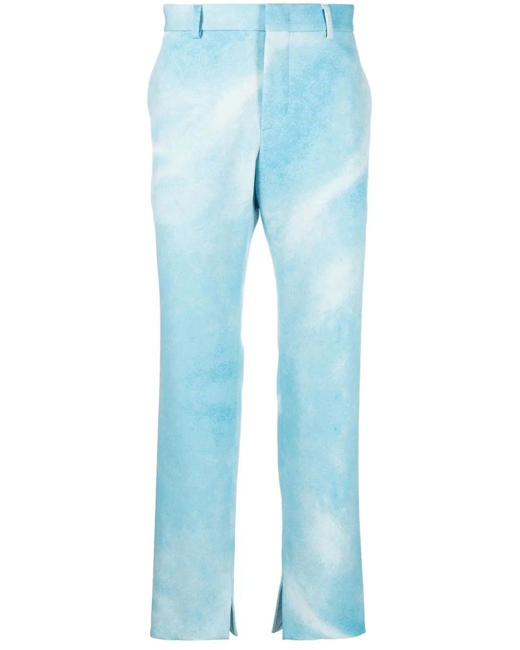 Msftsrep Blue Tie-Dye Effect Trousers for men