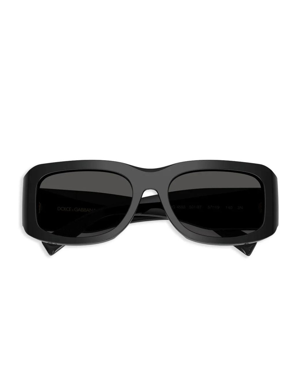 Dolce & Gabbana Black Rectangle-Frame Sunglasses for men