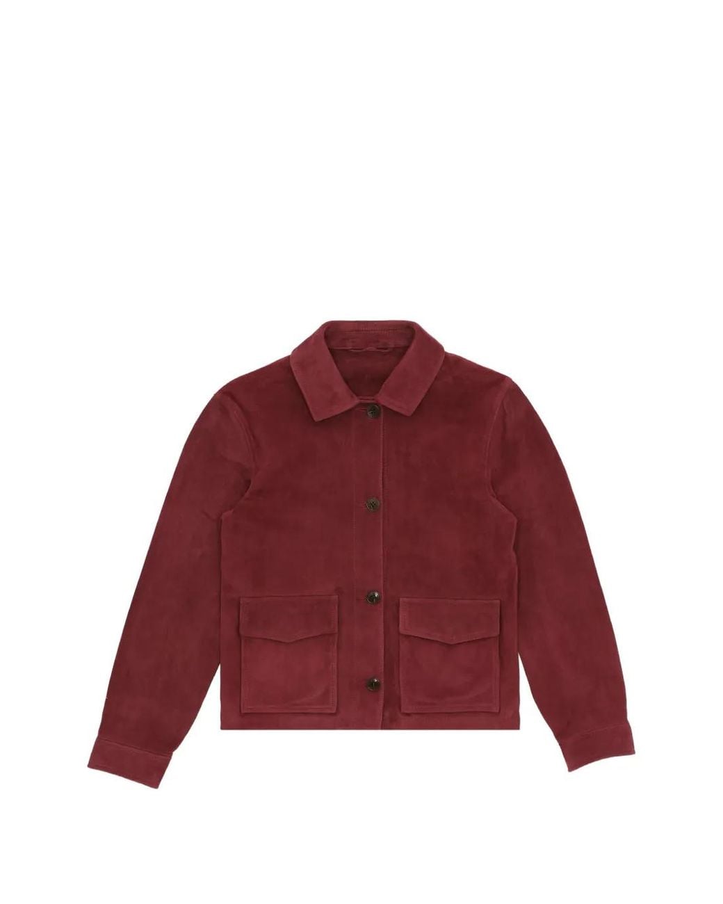 Fortela Red Suede Button Jacket