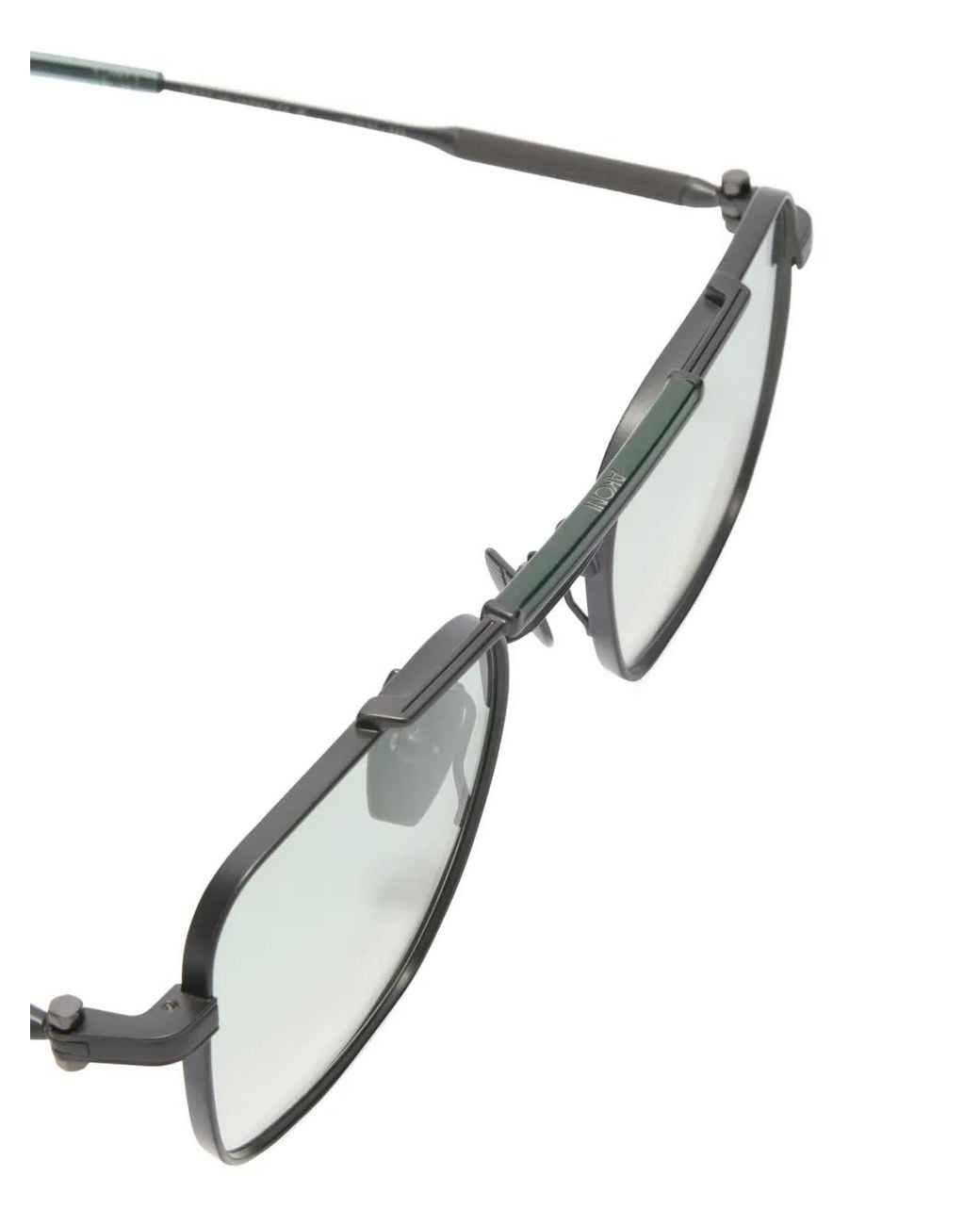 Akoni Gray Europa Titanium Square-Frame Sunglasses