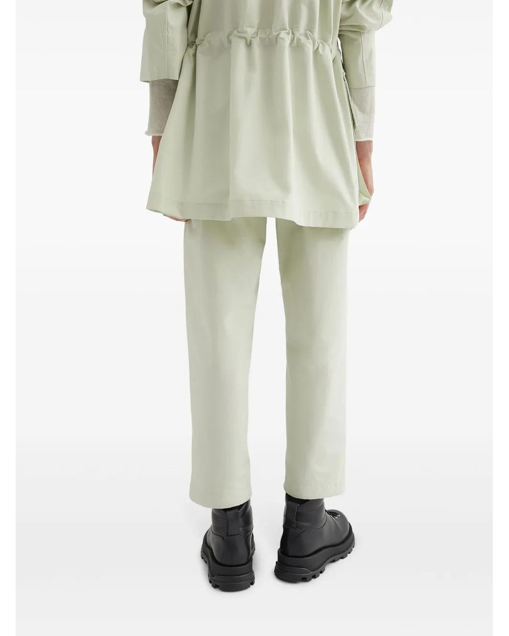 Jil Sander White Tapered-Leg Trousers