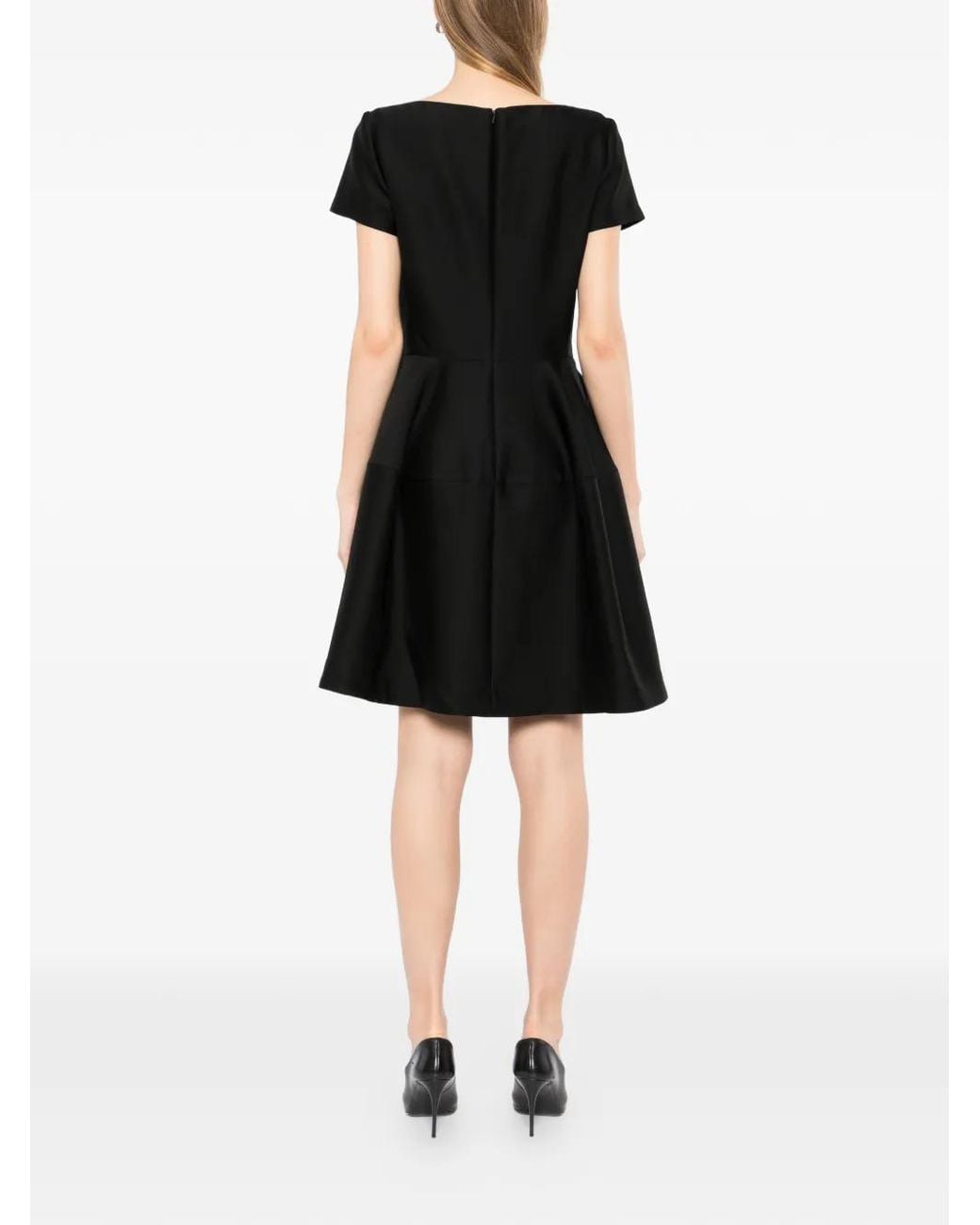 JNBY Black Boat-Neck Mini Dress