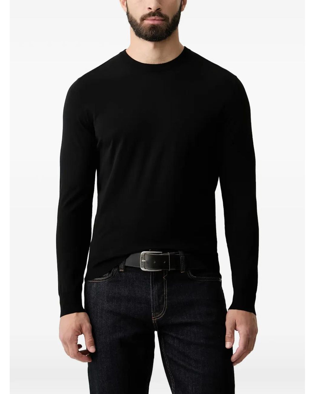 Pull À Col Rond Guess pour homme en coloris Black