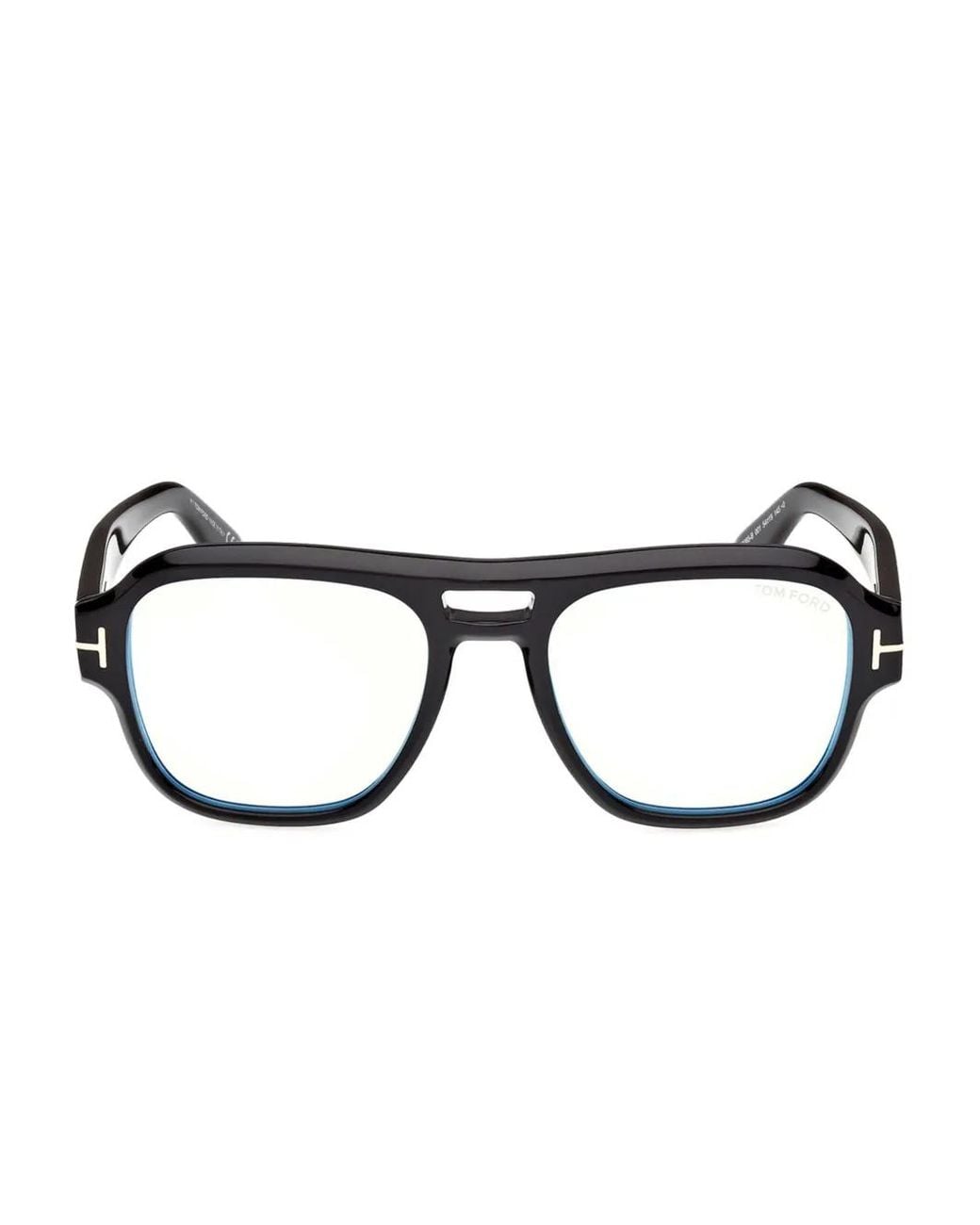 Tom Ford Brown Navigator Pilot-Frame Glasses for men